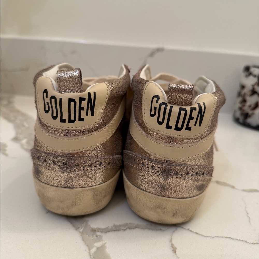 Golden Goose Metallic High-Top Sneakers - Picture 5 of 9